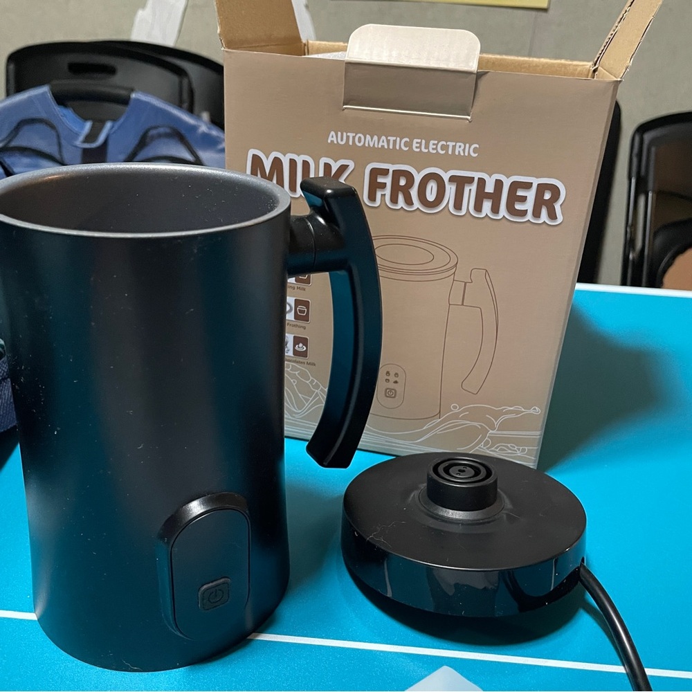 Black Automatic Electric Milk Frother 4 in 1
